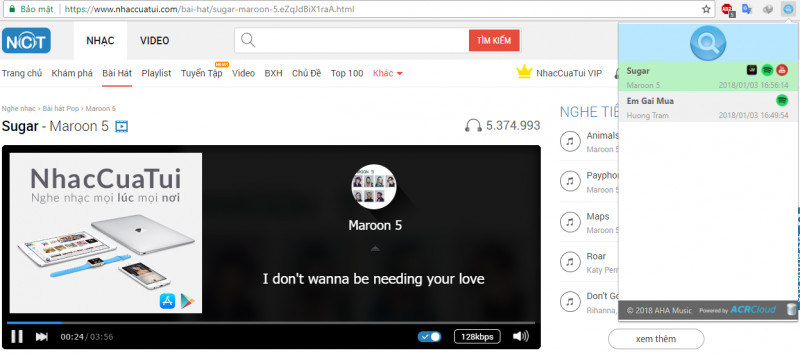 Maroon 5 - Sugar trên Nhaccuatui.com